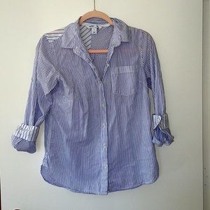 Old Navy Small Blue Striped Top